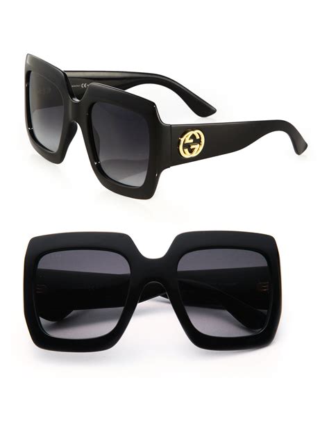 gucci square sunglasses oversized|gucci women's oversized square sunglasses.